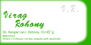 virag rohony business card